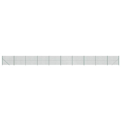 Chain Link Fence with Flange Green 1.4x25 m