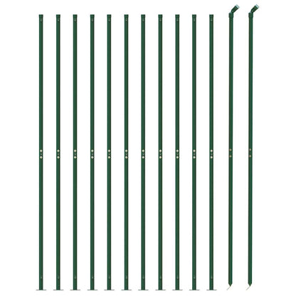 Chain Link Fence with Flange Green 1.6x25 m