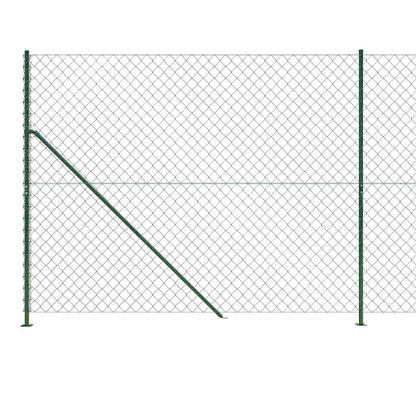 Chain Link Fence with Flange Green 1.6x25 m