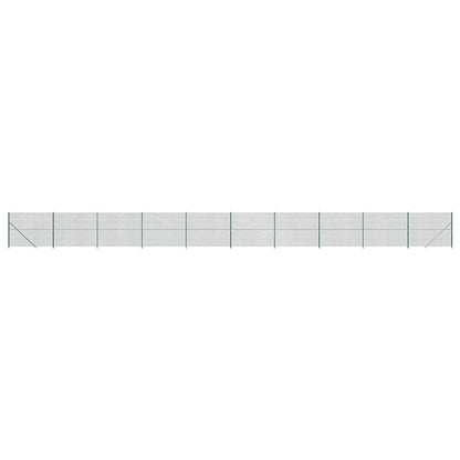 Chain Link Fence with Flange Green 2.2x25 m