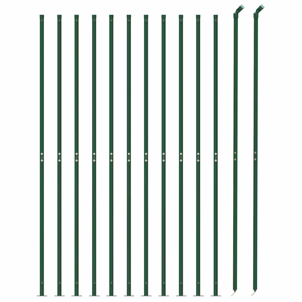 Chain Link Fence with Flange Green 2.2x25 m