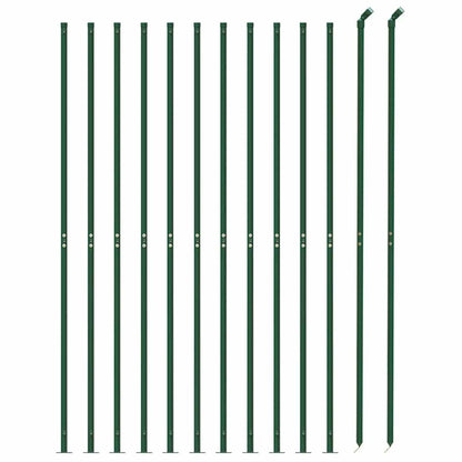 Chain Link Fence with Flange Green 2.2x25 m