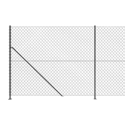 Chain Link Fence with Flange Anthracite 1.4x25 m