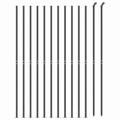 Chain Link Fence with Flange Anthracite 1.8x25 m