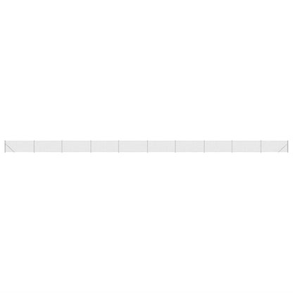 Chain Link Fence with Flange Silver 0.8x25 m