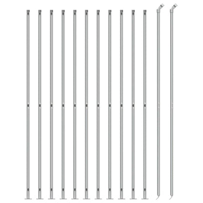 Chain Link Fence with Flange Silver 1.4x25 m