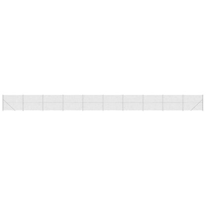 Chain Link Fence with Flange Silver 1.6x25 m