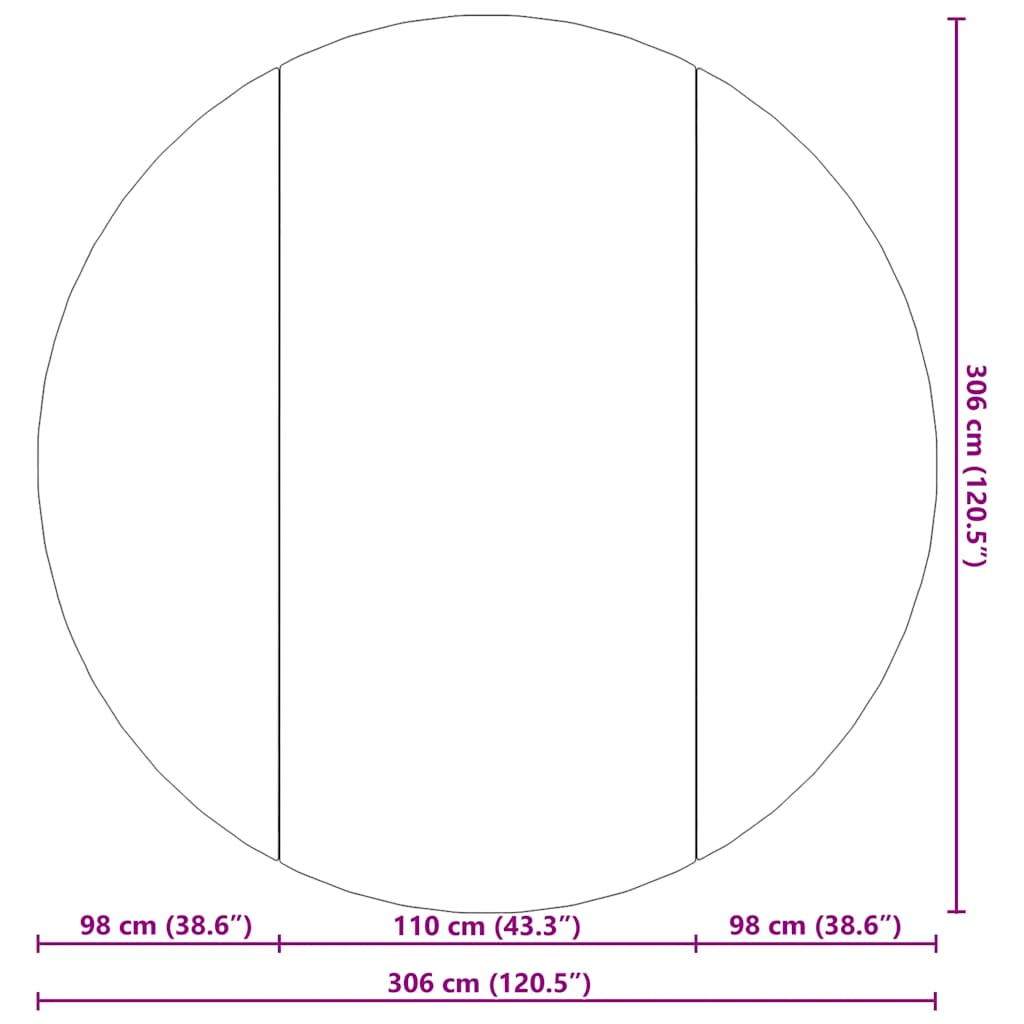 Pool Ground Cloth Light Grey Ø306 cm Polyester Geotextile
