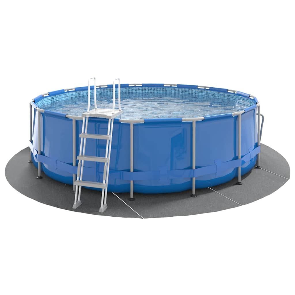 Pool Ground Cloth Light Grey Ø428 cm Polyester Geotextile