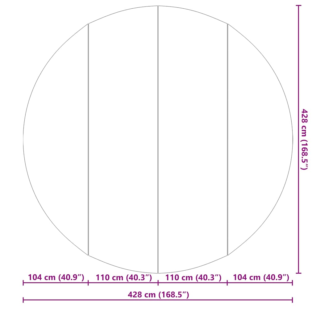 Pool Ground Cloth Light Grey Ø428 cm Polyester Geotextile