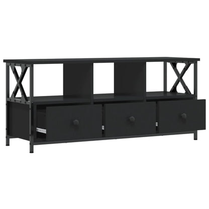 TV Cabinet Black 102x33x45 cm Engineered Wood&Iron