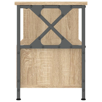 TV Cabinet Sonoma Oak 90x33x45 cm Engineered Wood&Iron