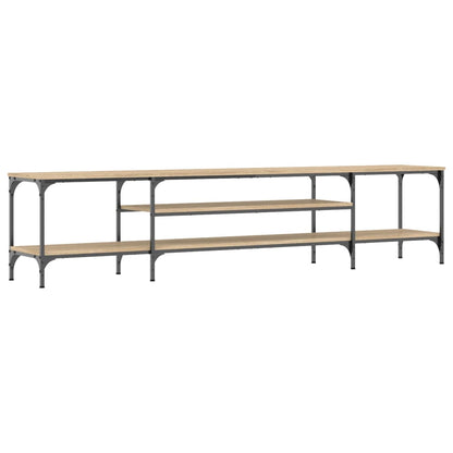TV Cabinet Sonoma Oak 201x35x45 cm Engineered Wood&Iron