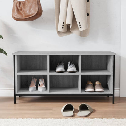 Shoe Cabinet Grey Sonoma 100x35x50 cm Engineered Wood
