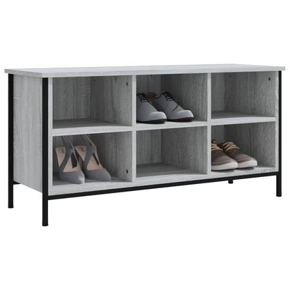 Shoe Cabinet Grey Sonoma 100x35x50 cm Engineered Wood