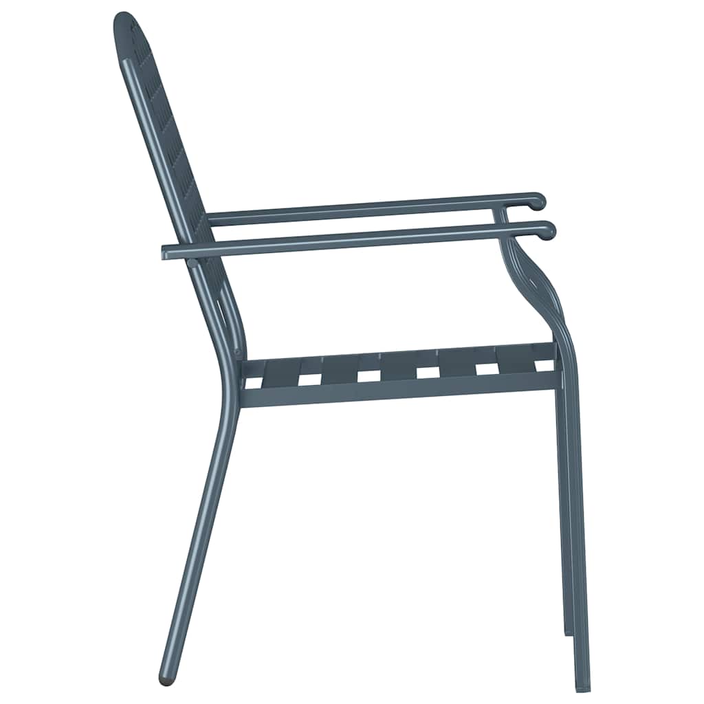 Chair 2 pcs Anthracite 56 x 65 x 89cm Steel