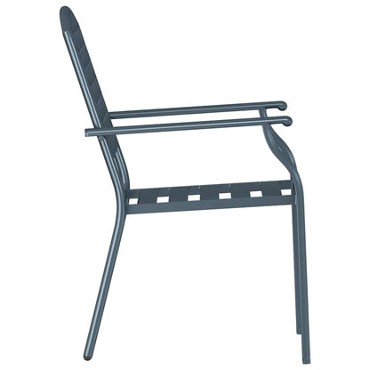 Chair 2 pcs Anthracite 56 x 65 x 89cm Steel