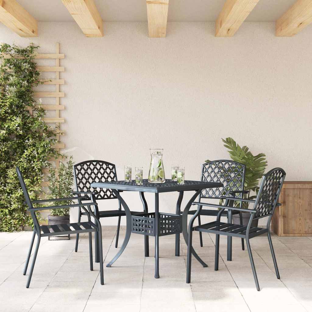 Chair 4 pcs Anthracite 56 x 65 x 89cm Steel