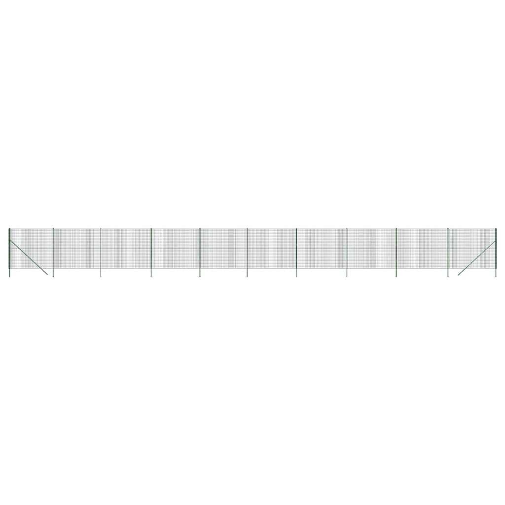 Wire Mesh Fence Green 2.2x25 m Galvanised Steel