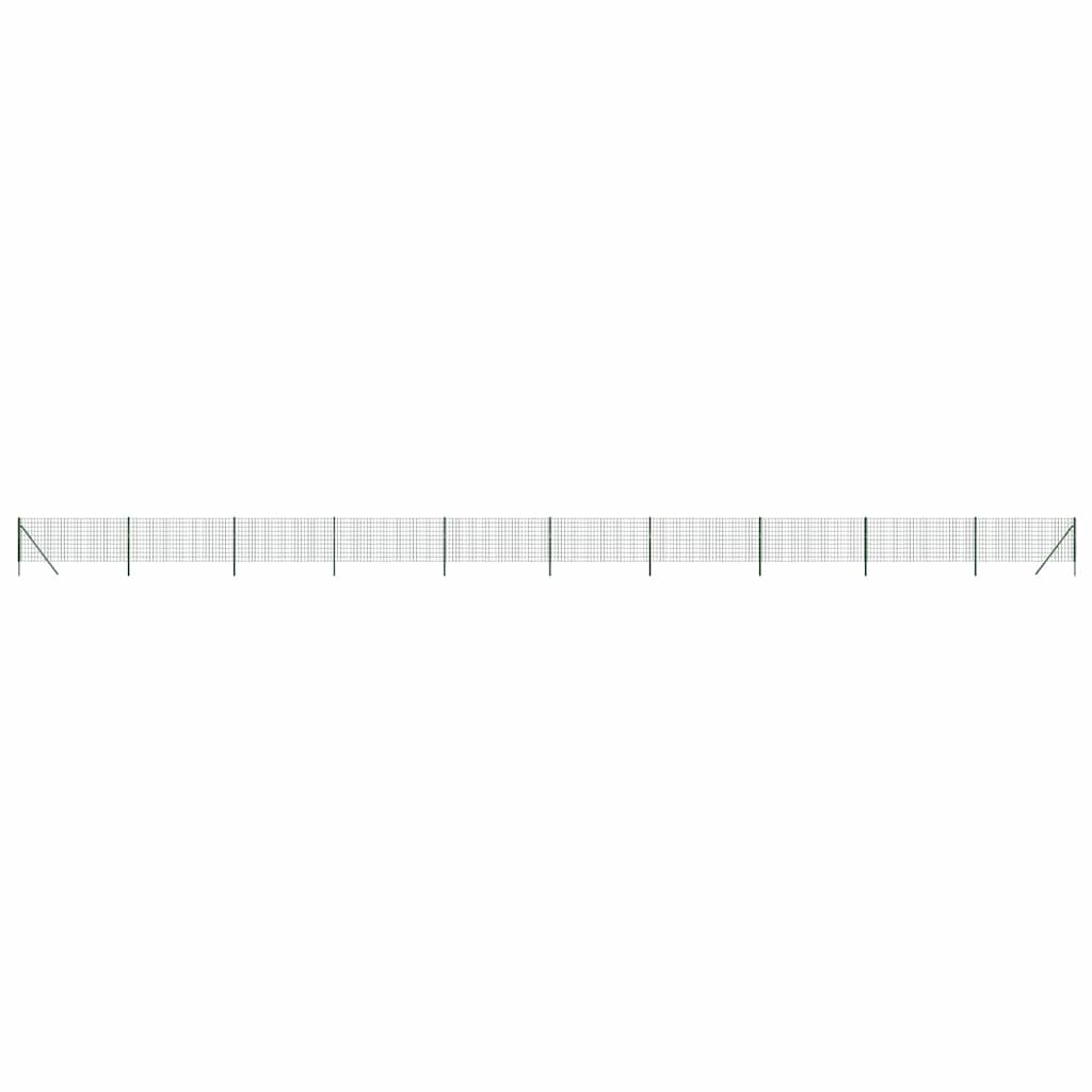 Wire Mesh Fence Green 0.8x25 m Galvanised Steel