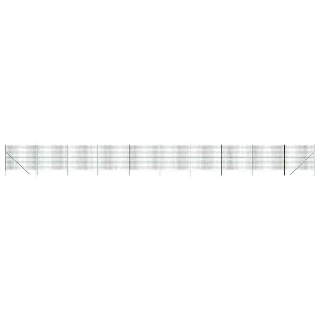 Wire Mesh Fence Green 2.2x25 m Galvanised Steel