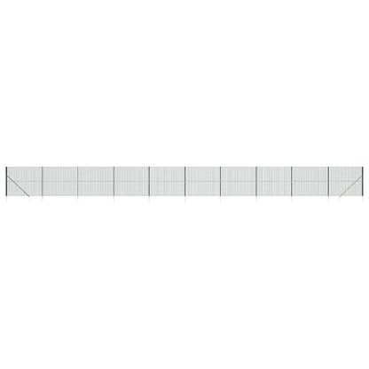 Wire Mesh Fence with Spike Anchors Green 1.8x25 m