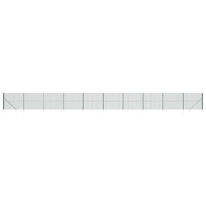 Wire Mesh Fence with Spike Anchors Green 2x25 m