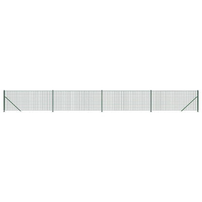 Wire Mesh Fence with Flange Green 0.8x10 m