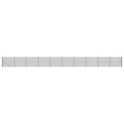 Wire Mesh Fence with Flange Green 1.4x25 m