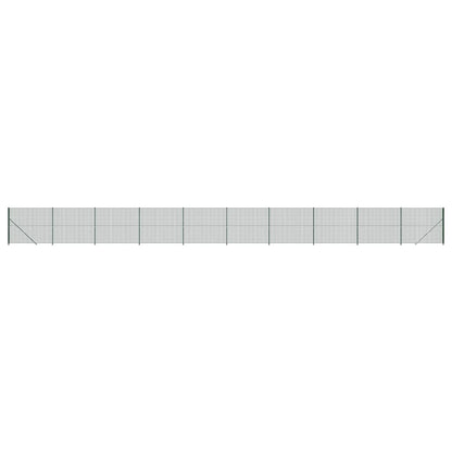 Wire Mesh Fence with Flange Green 1.6x25 m