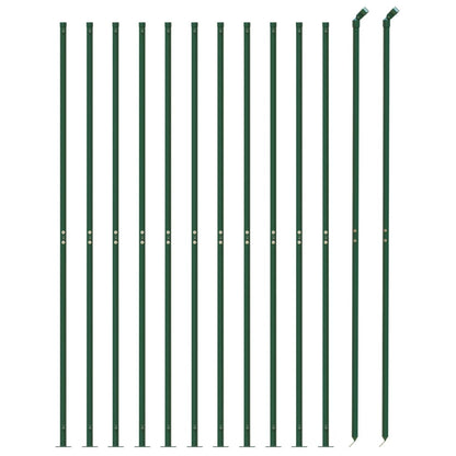 Wire Mesh Fence with Flange Green 2.2x25 m