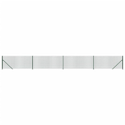 Wire Mesh Fence with Flange Green 1x10 m