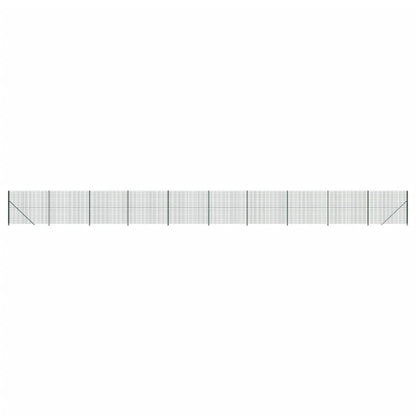 Wire Mesh Fence with Flange Green 1.6x25 m