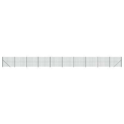 Wire Mesh Fence with Flange Green 2x25 m