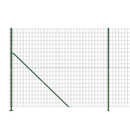 Wire Mesh Fence with Flange Green 2x25 m