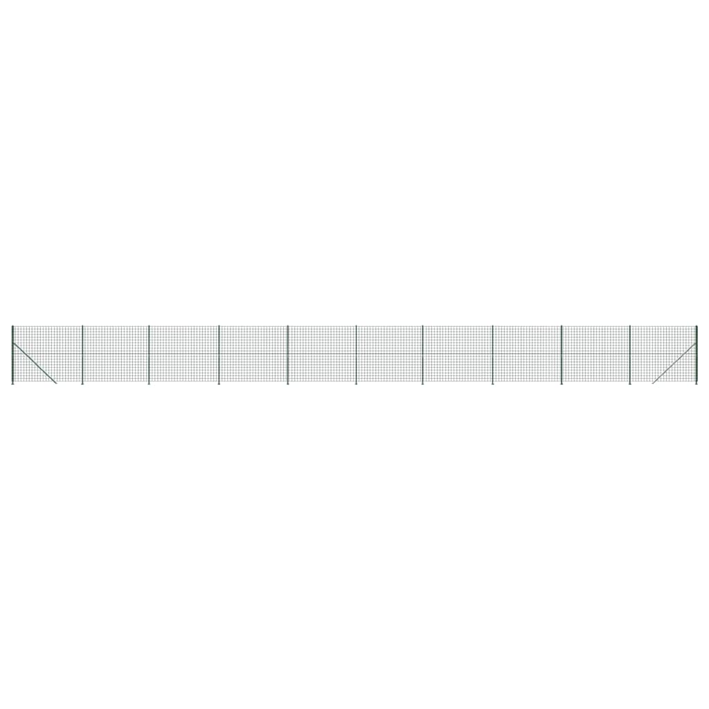 Wire Mesh Fence with Flange Green 1.6x25 m