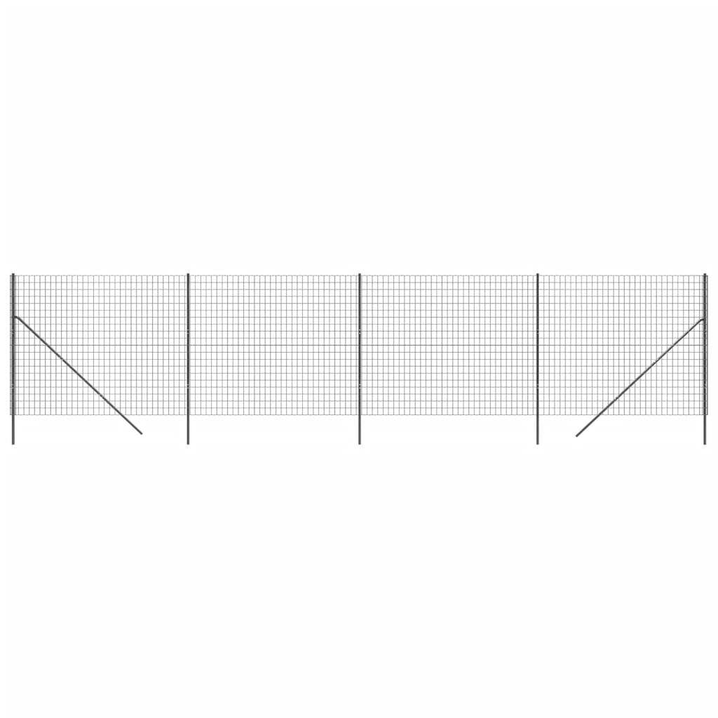 Wire Mesh Fence Anthracite 1.8x10 m Galvanised Steel