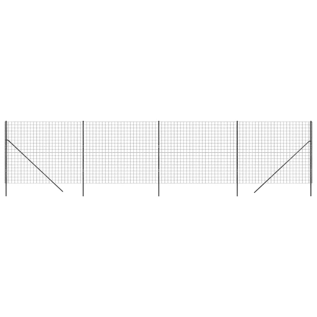 Wire Mesh Fence Anthracite 1.4x10 m Galvanised Steel