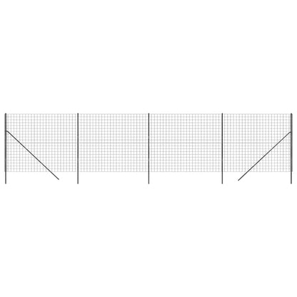 Wire Mesh Fence Anthracite 1.6x10 m Galvanised Steel