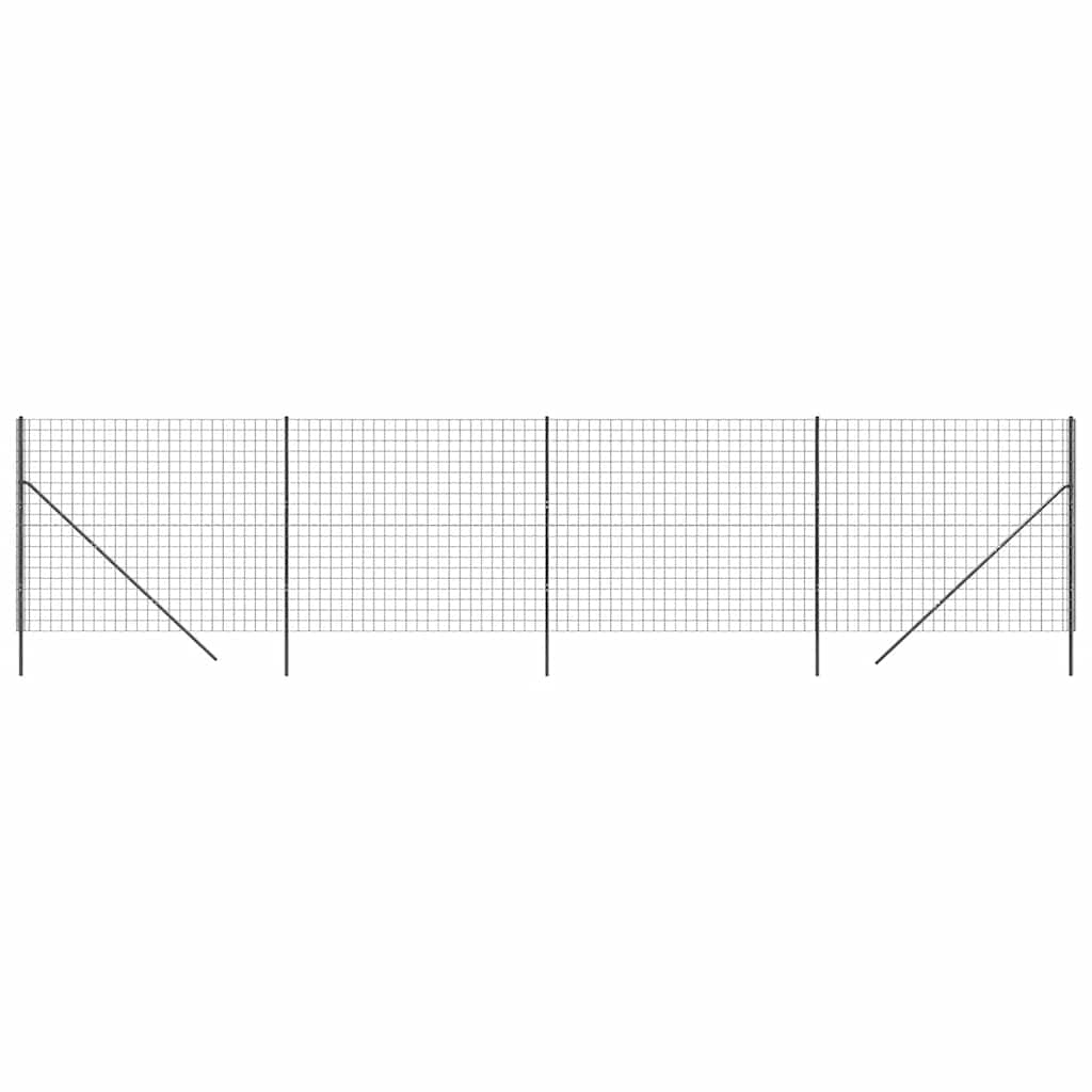 Wire Mesh Fence Anthracite 2.2x10 m Galvanised Steel