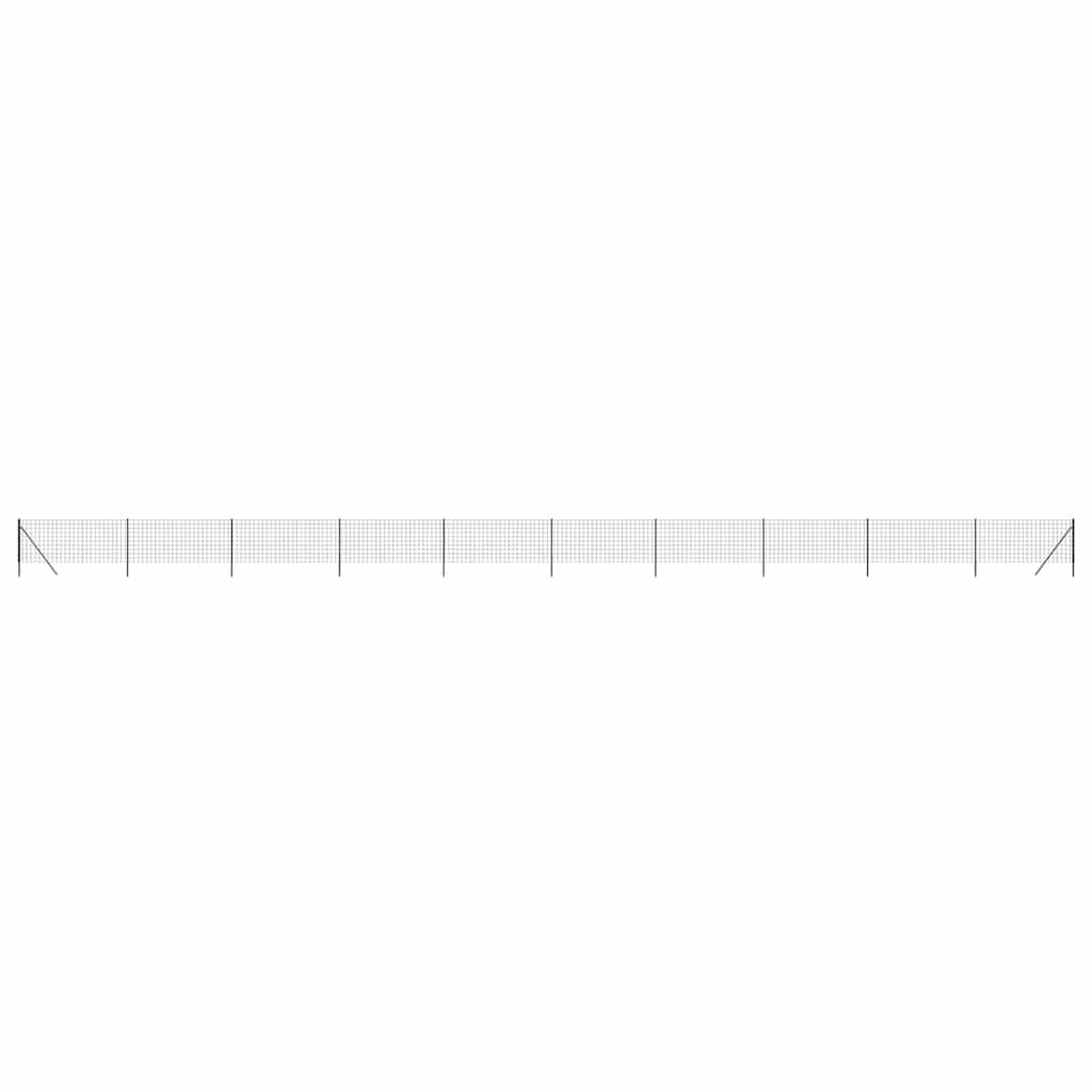 Wire Mesh Fence Anthracite 1x25 m Galvanised Steel