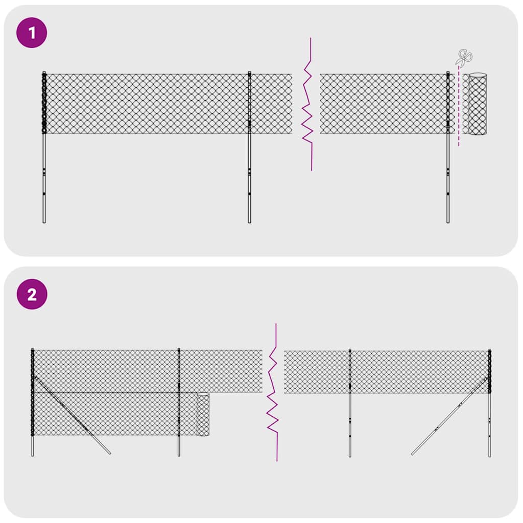 Wire Mesh Fence with Spike Anchors Anthracite 1.4x10 m