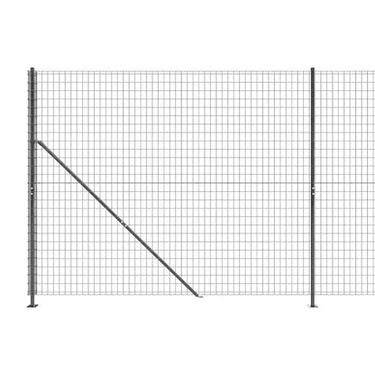 Wire Mesh Fence with Flange Anthracite 1.6x10 m