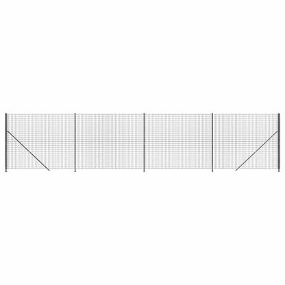 Wire Mesh Fence with Flange Anthracite 1.8x10 m