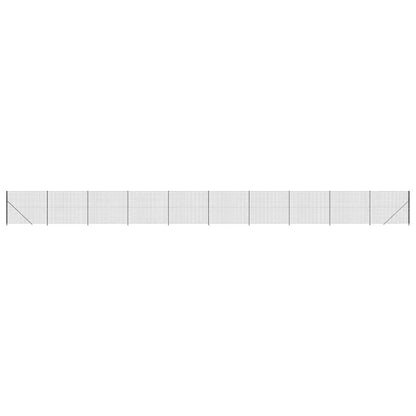 Wire Mesh Fence with Flange Anthracite 1.4x25 m