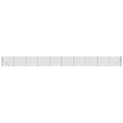 Wire Mesh Fence with Flange Anthracite 1.6x25 m
