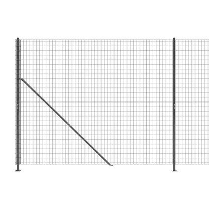 Wire Mesh Fence with Flange Anthracite 1.6x25 m