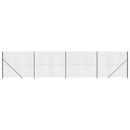 Wire Mesh Fence with Flange Anthracite 1.6x10 m