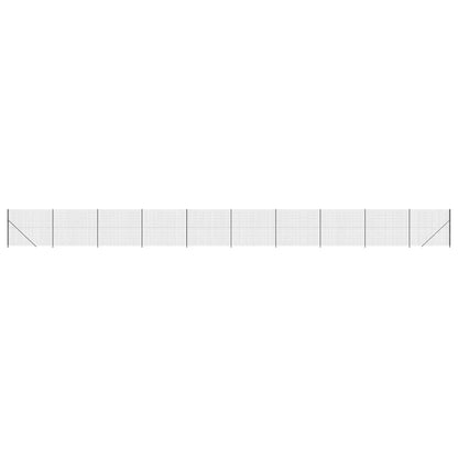 Wire Mesh Fence with Flange Anthracite 1.6x25 m