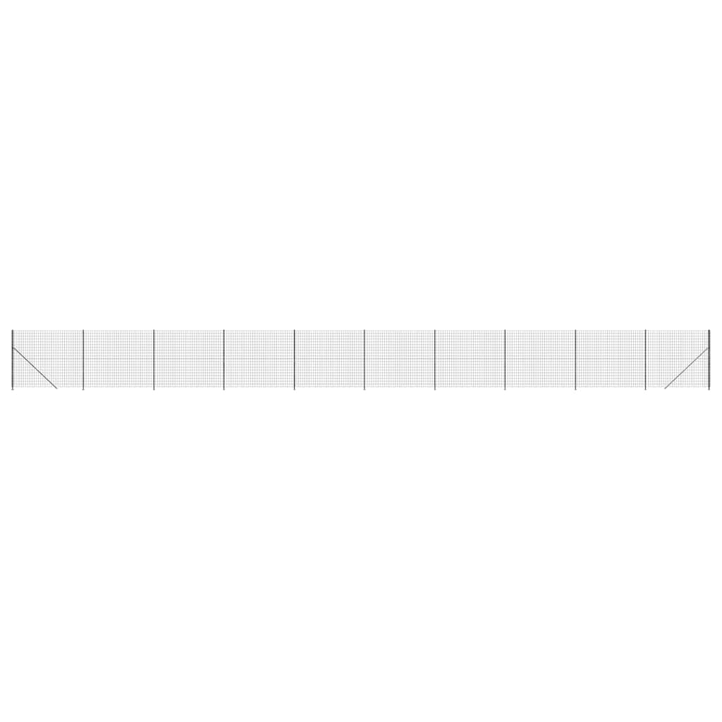 Wire Mesh Fence with Flange Anthracite 1.8x25 m
